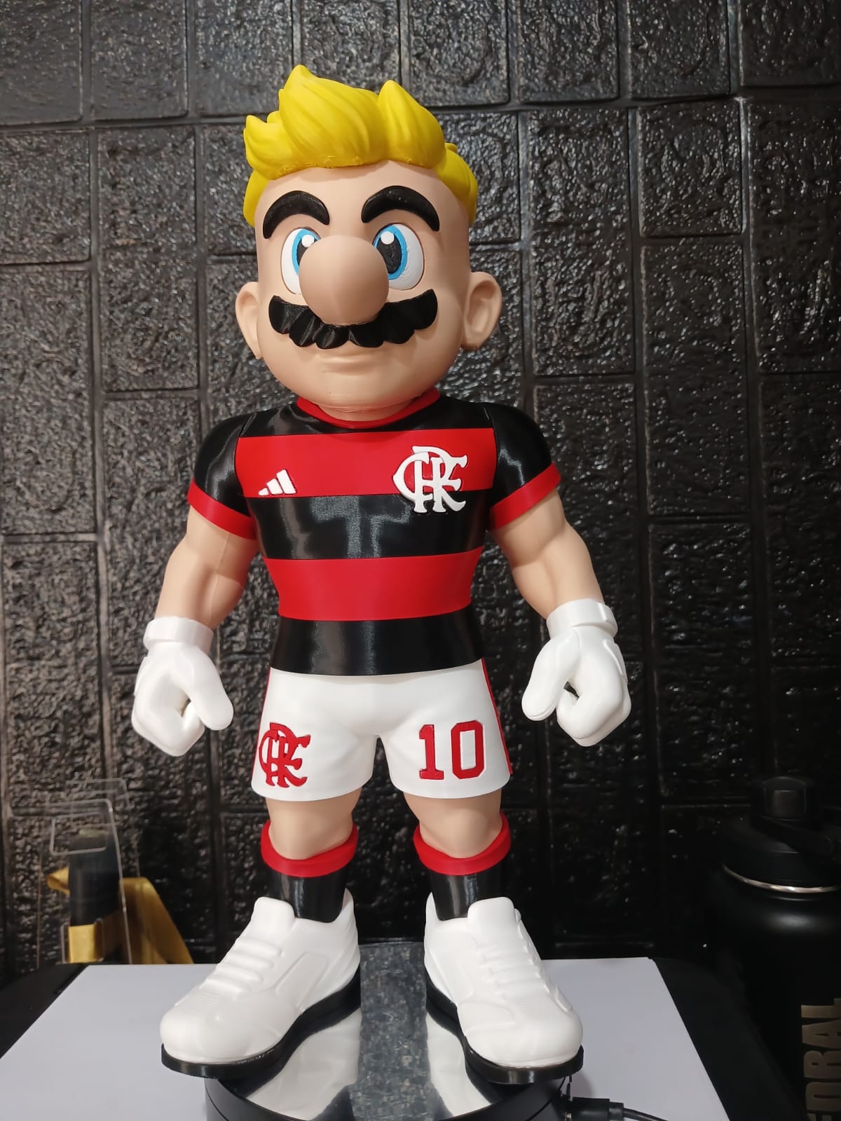 Boneco Super Mario Jogador Flamengo